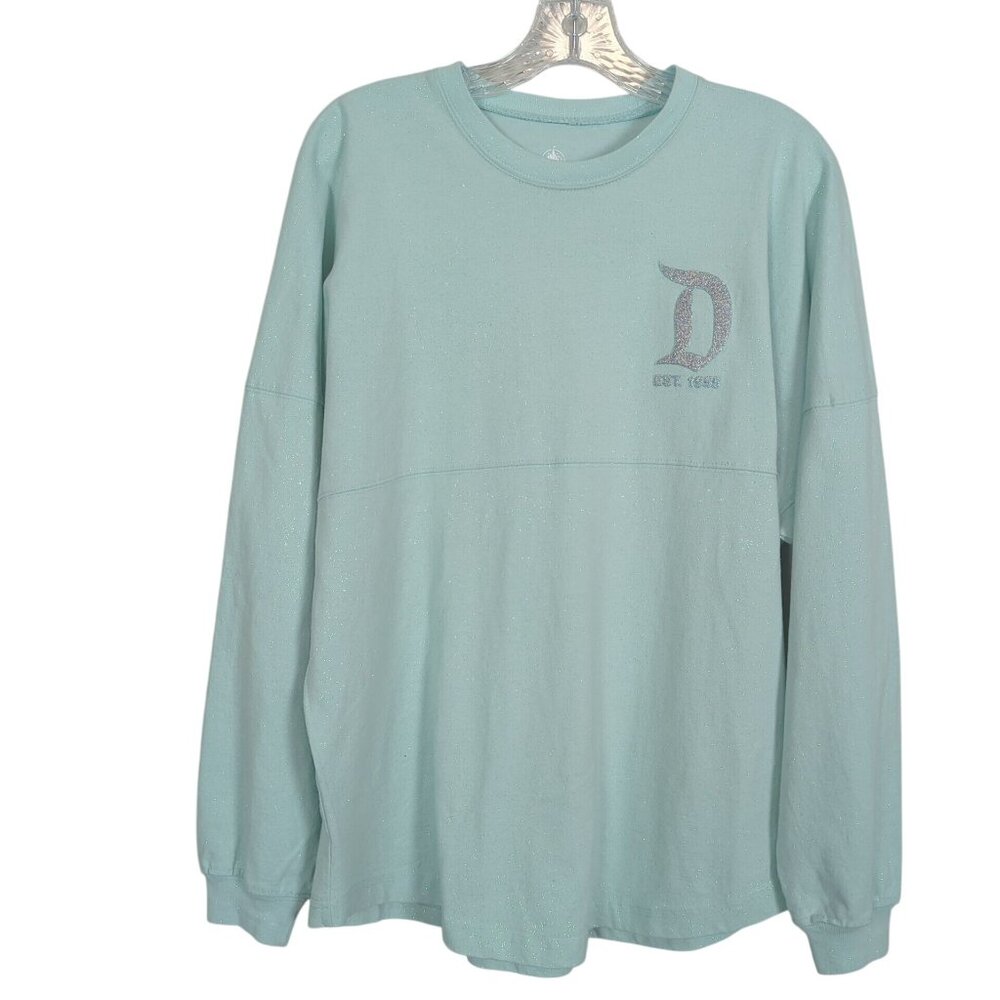 Disney collection by Spirit Vintage Aqua‎ Jersey Disneyland Resort long sleeve S
